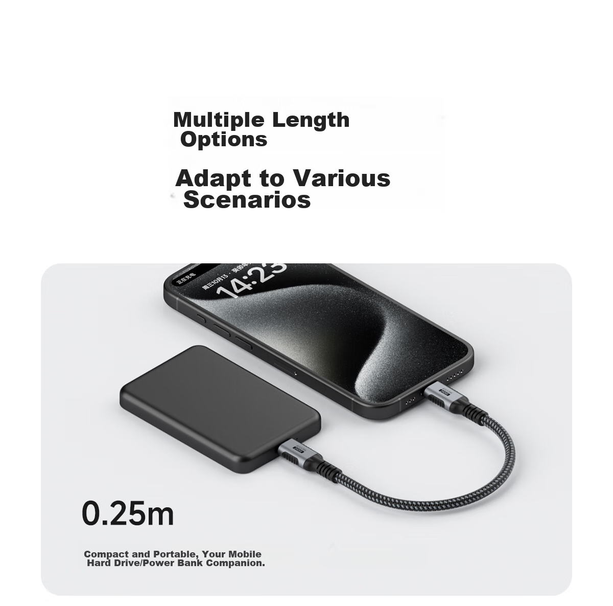 Hagibis USB4 Data Cable, Fully Compatible with Thunderbolt 4 Video Cable, Dual-Head Type-C Fast Charging PD240W Charging Cable, 40Gbps, Suitable for IPhone 17, Mobile Phones And Laptops 24