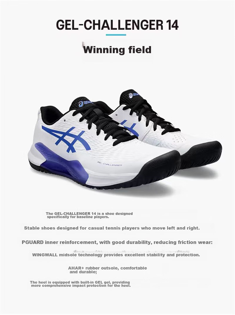 ASICS Men's Tennis Shoes GEL-CHALLENGER 15 1042A294-101 Size 36 3