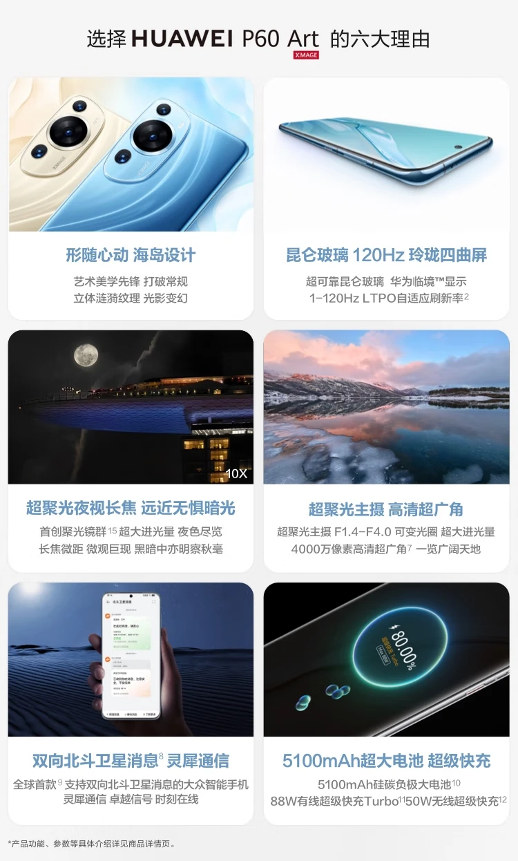 HUAWEI/HUAWEI P60 Art Ultra Concentrating Night Vision Telephoto Kunlun Glass Two-way Beidou Satellite Message 512GB Azure Haihongmeng Smart Flagship Phone HUAWEI/HUAWEI P60 Art Ultra Concentrating Night Vision Telephoto Kunlun Glass Two-way Beidou Satellite Message 512GB Azure Haihongmeng Smart Flagship Phone