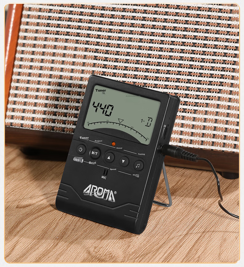 AROMA Guzheng Tuner, Specialized for Guzheng, Electronic Metronome, Three-In AMT-200G [White] 15