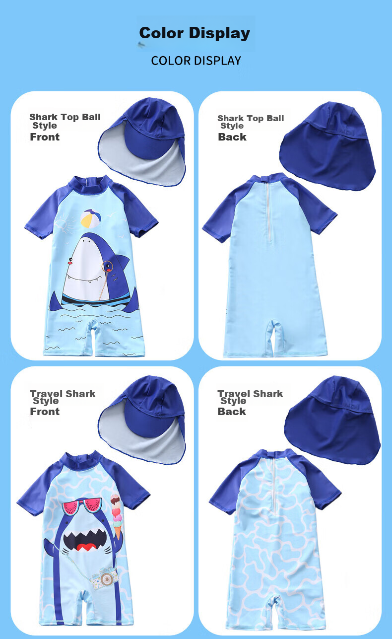 Yuke Children's One-Piece Swimsuit for Boys, Cute Swimwear for Toddlers And Young Boys, Baby Boy Swimming Costume 11