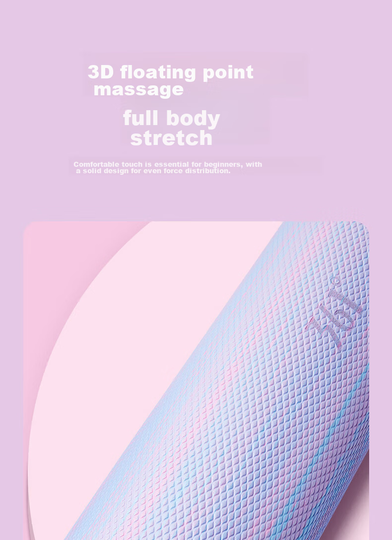 361° Foam Roller Solid Muscle Relaxation Massage Roller Fitness Yoga Column for Beginners Soft Foam Massage, Pink 3