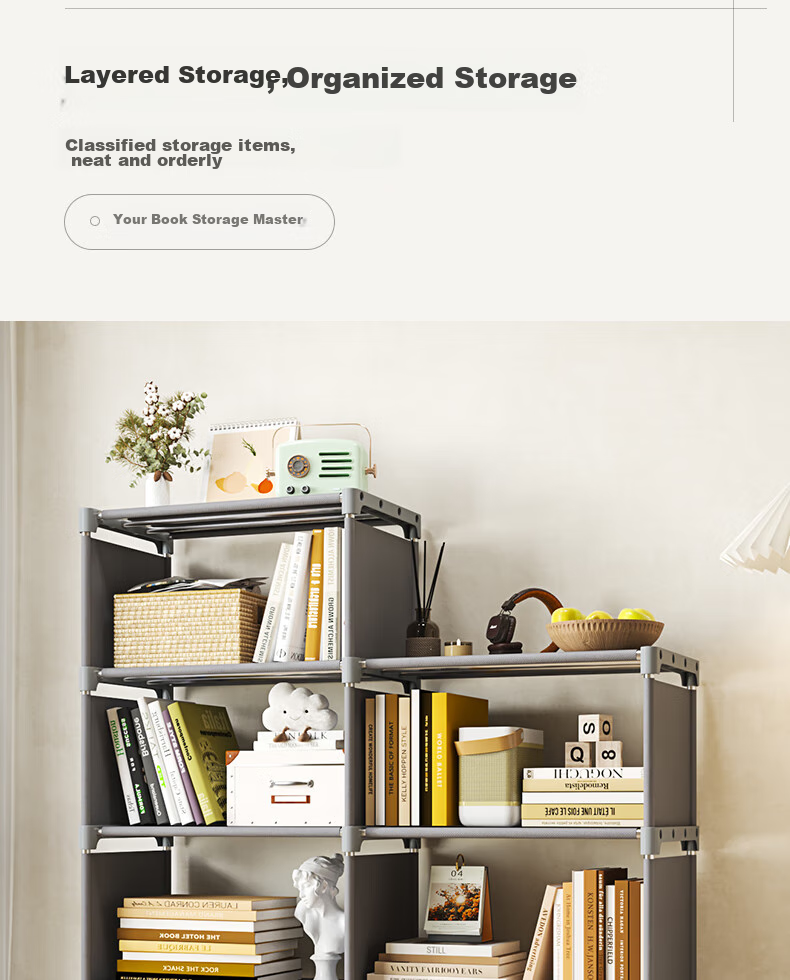 Jialiren Floor-Standing Bookshelf, Student Desktop Simple Bookshelf, Dormitory And Home Multi-Functional Storage Rack 13