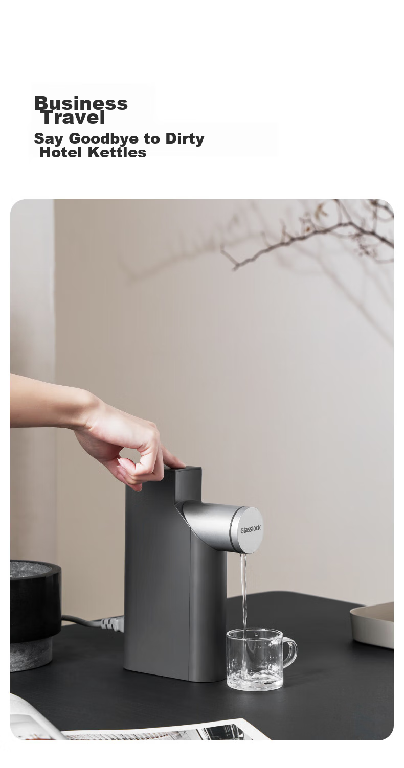 GLASSLOCK Portable Folding Kettle Mini Water Boiler Fast Heating Direct Drinking Machine Electric Hot Water Kettle for Travel, Business Trips, Home Use, Desktop Constant Temperature Hot Water Kettle Mineral Water Heater 3