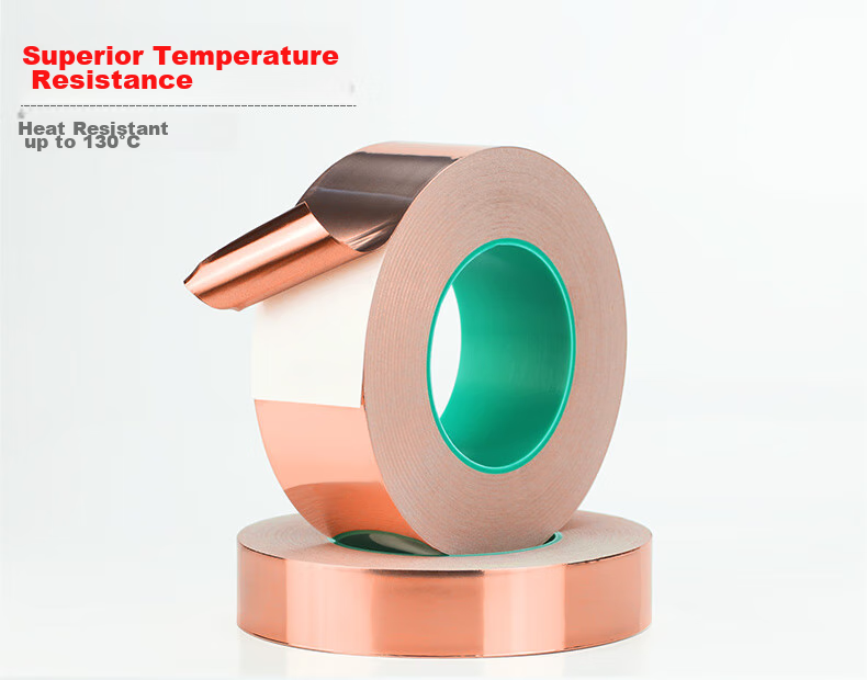 Oumai Double-Ended Copper Foil Tape, 10mm*20m, 0.065mm Thickened Pure Copper, Double-Sided Conductive, High-Temperature Resistant, Electromagnetic Shielding Tape, Radiation Protectio 6
