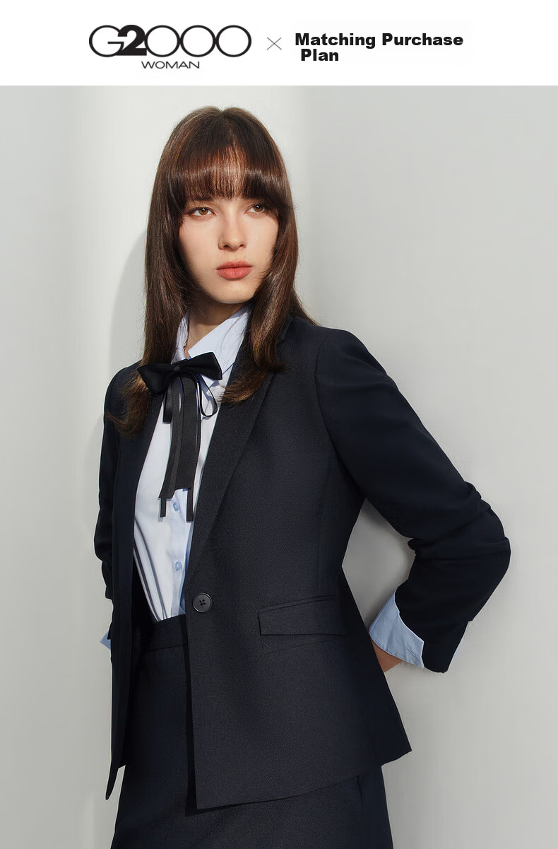 G2000 [Machine Washable/WRinkle-Resistant] Women's Clothing, Same Style As in Department Stores, Autumn And Winter Business Commute Slim-Fit Formal Suit Jacket 1