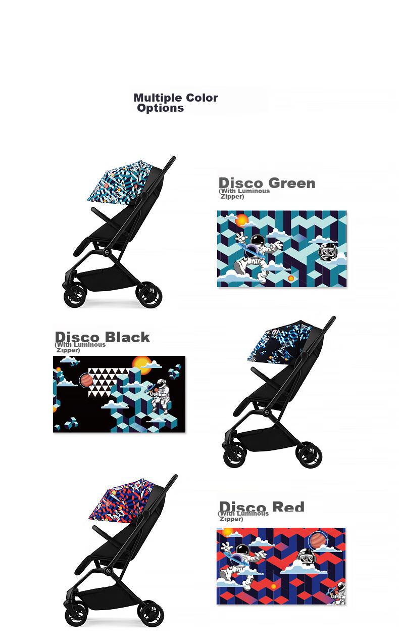 HBR Stroller, Lightweight High-View Children's Carriage, Can Sit And Lie Down, Mpro Automatic Folding, Dark Gree 19