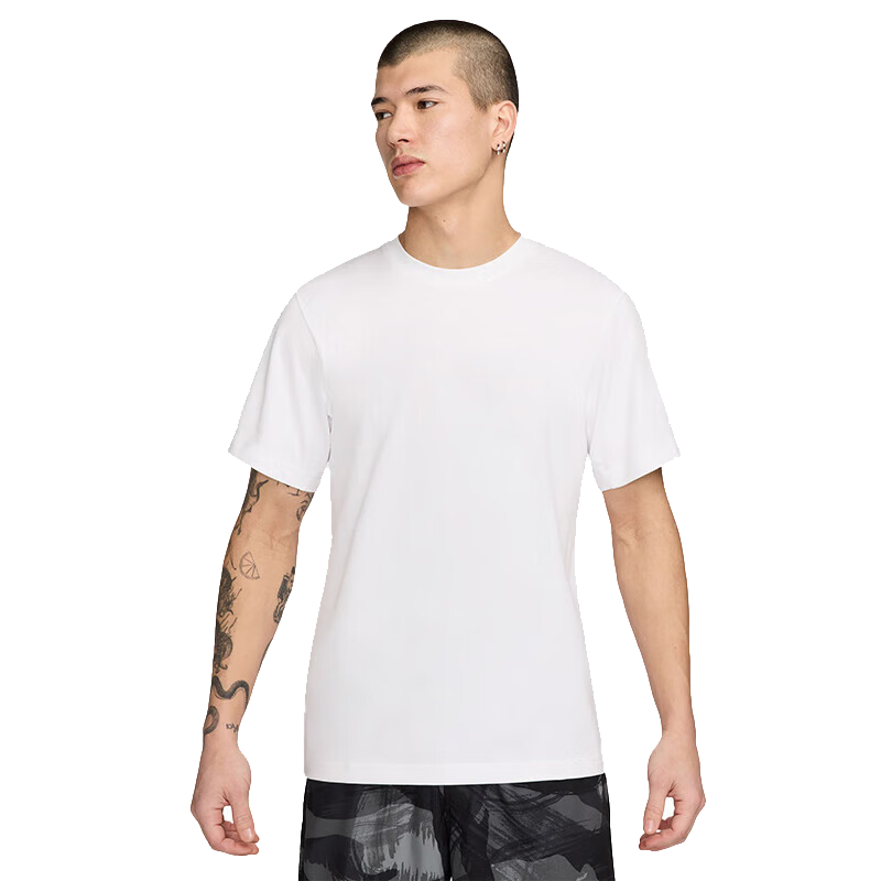 NIKE Spring And Summer Men's Short-Sleeve T-Shirt, Quick-Drying And Breathable, Sports Casual, DV9832-100 White XXL
