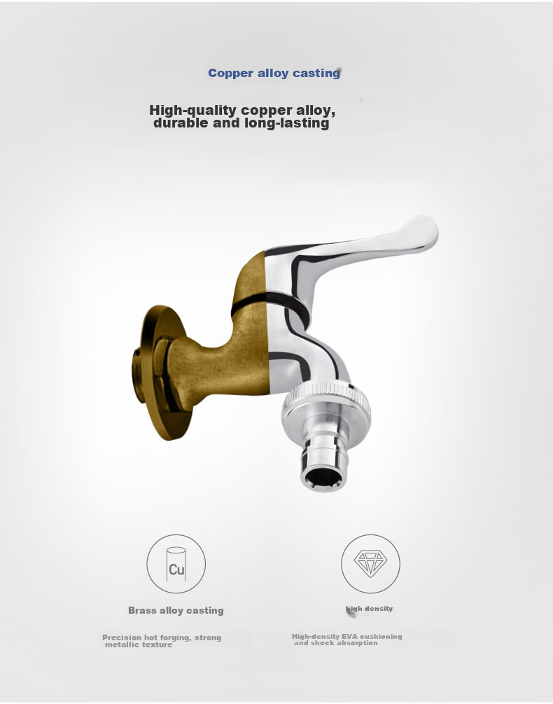 HEGII Mop Sink Faucet, Wall-Mounted Single Cold Quick-Open Extended Balcony Faucet HMF127-140E 6