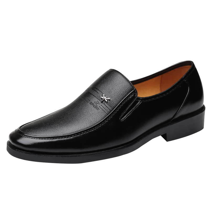 CARTELO Men's Leather Shoes, Business Casual Shoes for Spring, Comfortable Dad Shoes with Soft Soles, Driving Shoes for Men, 1202 Black, Size 42