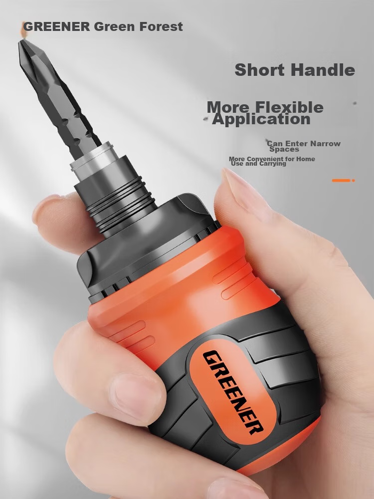 GREENER Ratchet Screwdriver Set, Multifunctional Household Extendable Dual-Purpose Short Phillips Flathead Triangular Torx And Torx-Like 5