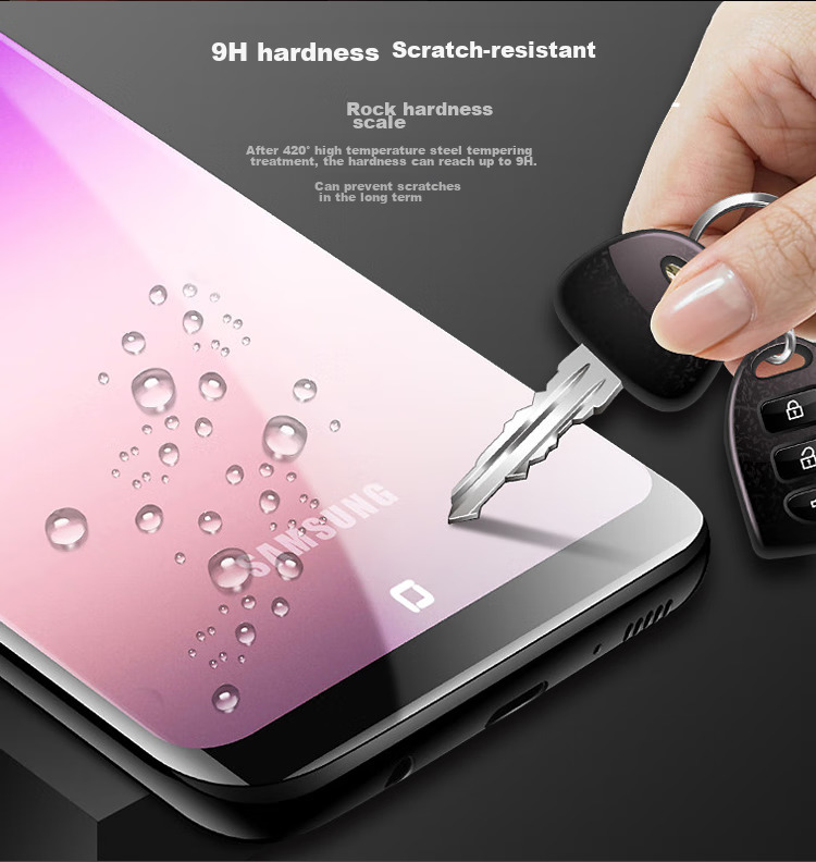 ESCASE Tempered Glass Screen Protector for Samsung Galaxy S25, Full Coverage Protective Film, HD Ultra-Thin Shatterproof Anti-Fingerprint Clear Protective Film 9