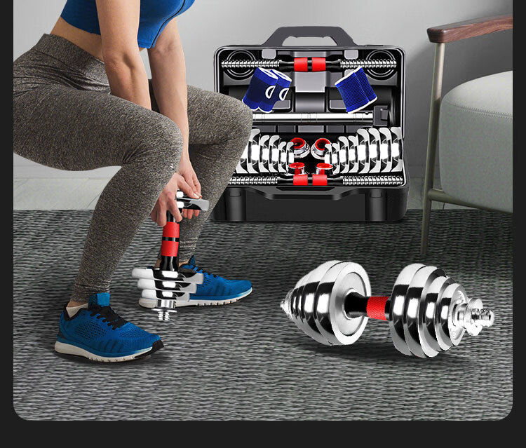 Chengyue Electroplated Dumbbell And Barbell Set, 30kg, Adjustable And Detachable Fitness Equipment for Men And Women, CY-160 Model 16