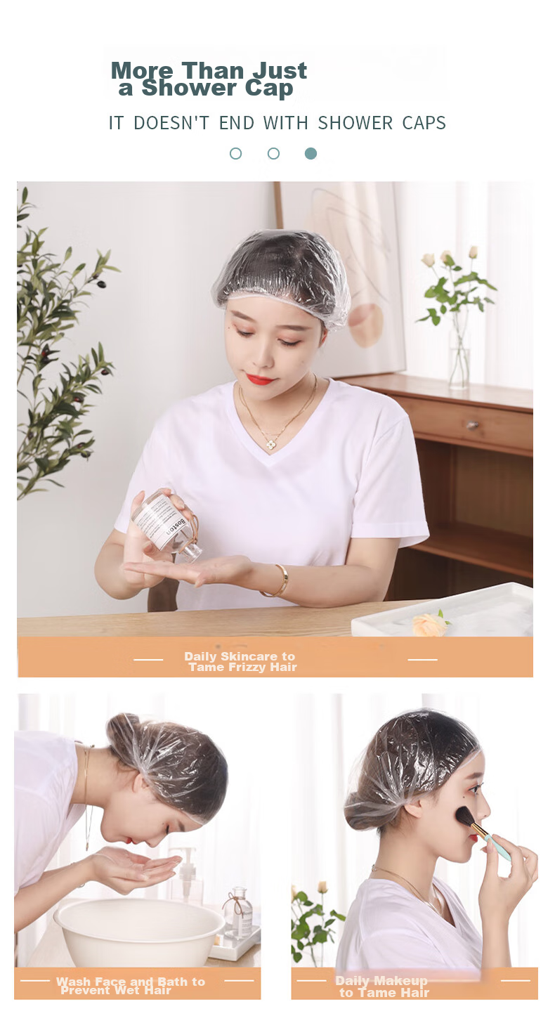 Yunlei Disposable Shower Caps, Boxed, Extra Large, Waterproof And Oil-Proof, Hair Cover, Hair Dye Cap, 80 Pieces Per Box 8