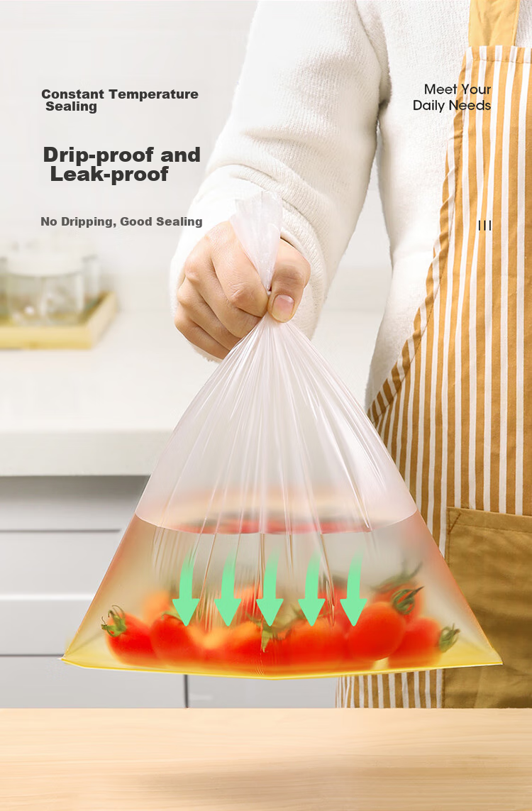 MARYYA Food Storage Bags Vest-Style 280 Count Large Size Food-Grade Thickened Sealed Bags Disposable Roll-Up Packaging Bags 12