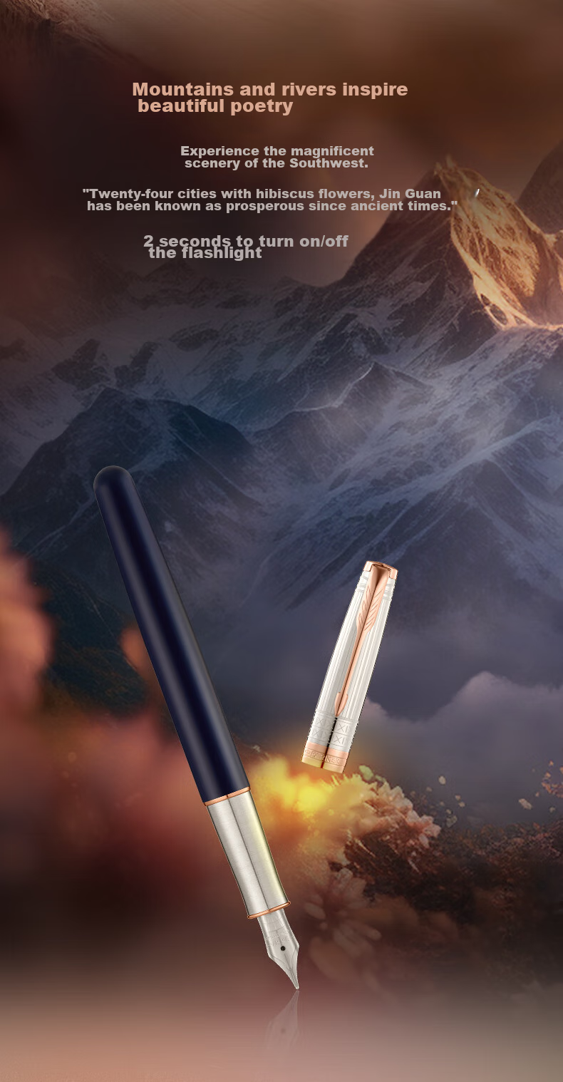 PARKER High-End Fountain Pen, Luxury Business Gift, Light Luxury Present, 18k Gold Nib, Zhuoer Xianfeng Series Ink Pen + Premium Gift Box, Mid-Autumn Festival Gift for Friends, Baitiao Discount 3