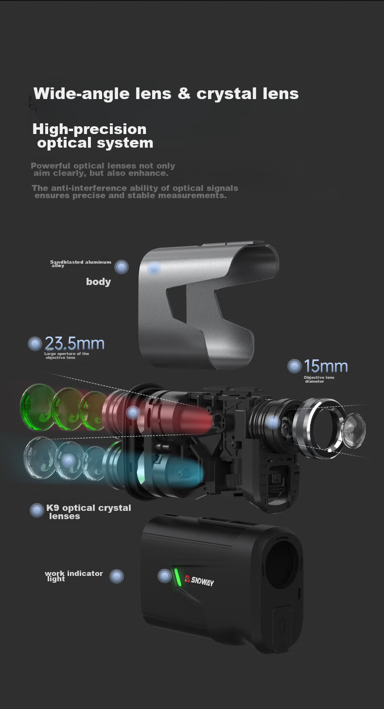 Shendawei Laser Rangefinder Telescope 1500m High Precision Outdoor Measuring Instrument Electronic Ruler Forestry SW-1500D 8