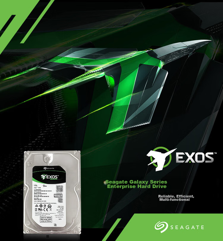 SEAGATE Enterprise-Grade Hard Drive, 6TB Capacity, 256MB Cache, 7200RPM, CMR Vertical Recording, SATA Interface, SEAGATE Galaxy Exos 7E10 Series Server Hard Drive ST6000NM019B 3