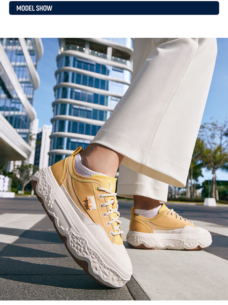 FILA Official [Yang Mi Same Style] Women's ROCK Modern Canvas Shoes, Fashionable Casual Sneakers 14