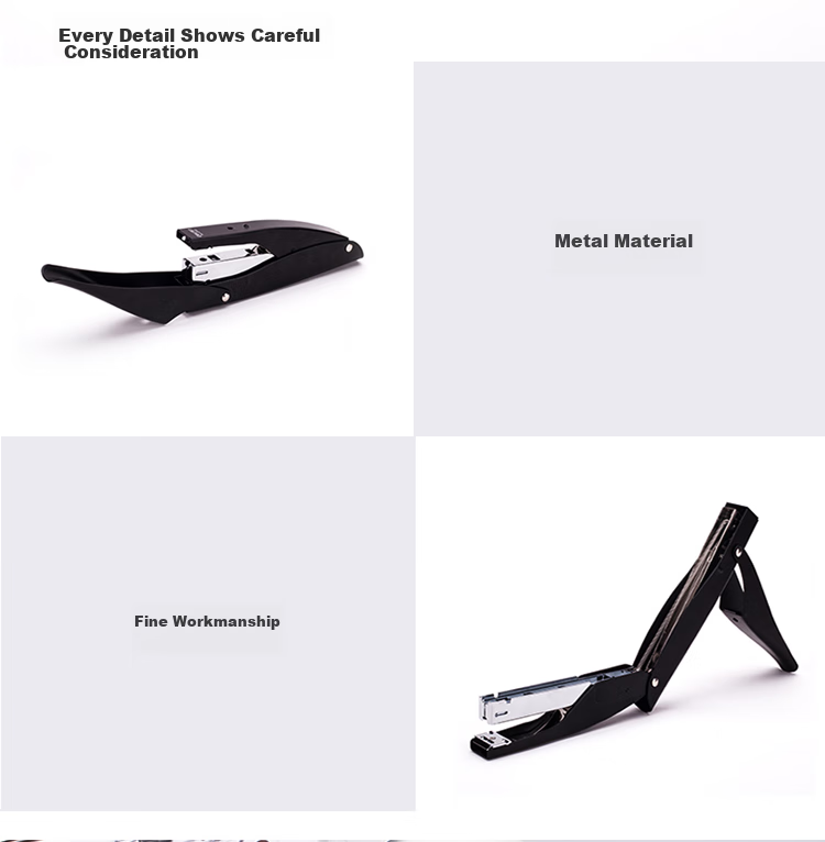 Deli Handheld Metal-Feel Durable Stapler, Portable Takeout Packaging Holder, Compatible with #12 Staples, Silver Color 6