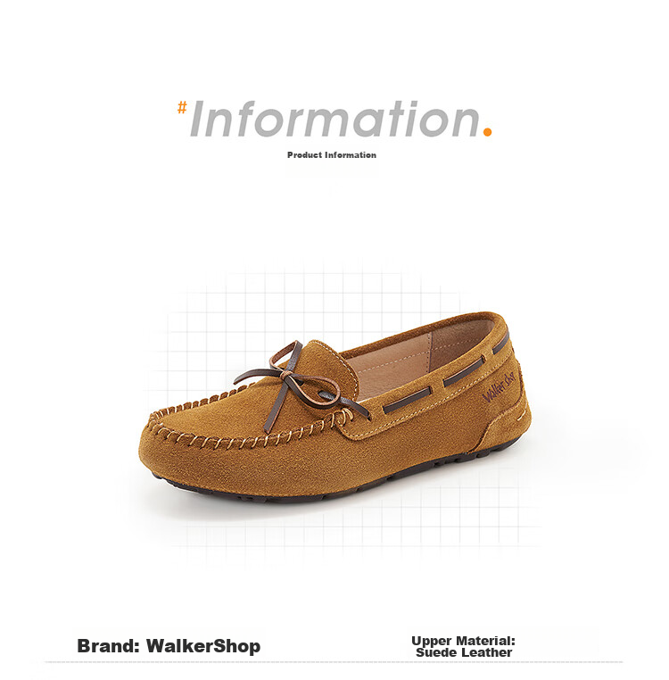 Walker Shop Aokasuo Casual Shoes for Women, Single Shoes, Soft-Soled Loafers for Office, Slip-On Flat Loafers for Women C131016 5