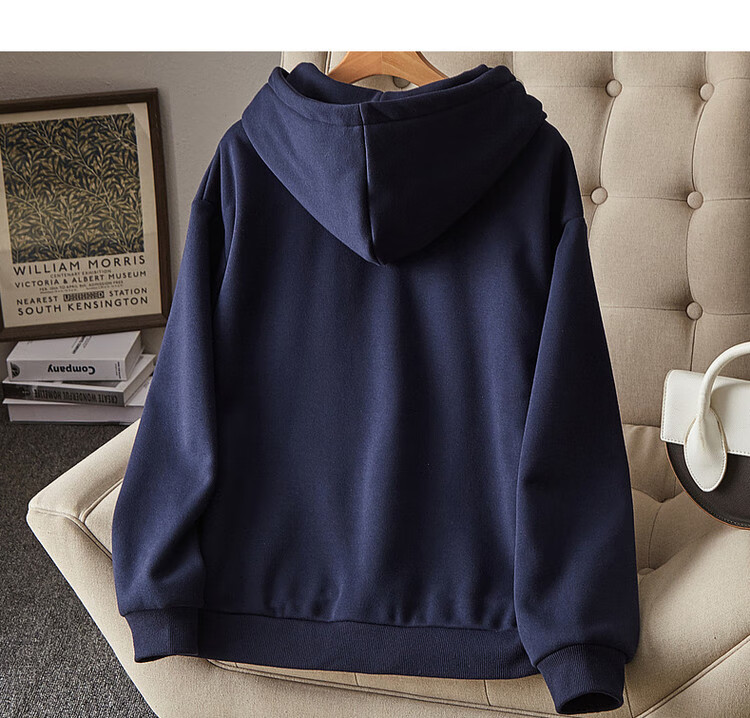 Dme [Hooded Commuter] Winter Fashion Fleece-Lined Drop Shoulder Long Sleeve Pocket Commuter Sweatshirt for Women, Linen Gray, M 29