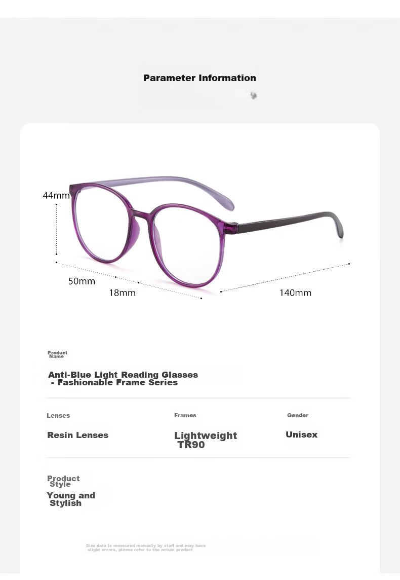 LESCA LUNETIER Reading Glasses for Women, High-End Fashion Resin Lightweight Anti-Blue Light Glasses for Young People, Clear And Stylish Presbyopic Glasses for Elderly 10