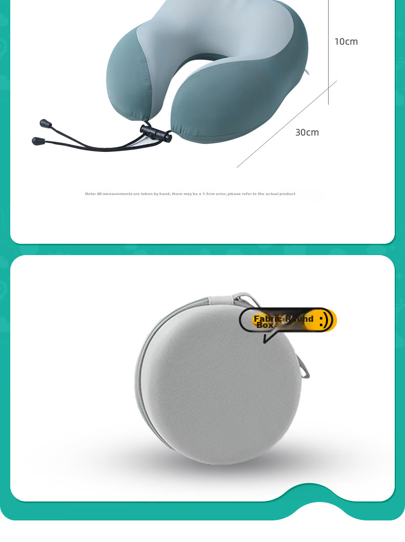 40,000 Kilometers Memory Foam U-Shaped Neck Pillow Portable Foldable Travel Neck Pillow for High-Speed Train, Airplane, Office, and Nap 12