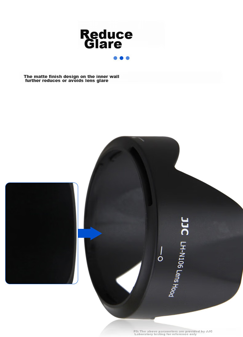 JJC Lens Hood for Nikon AF-P 18-55mm Lens, Compatible with D3400 D3500 D5500 D5600 D7500 DSLR Cameras, Photography Accessory HB-N106 4