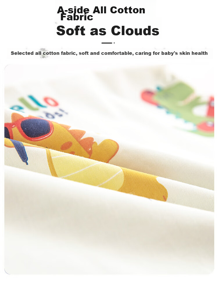 9I9 Children's Pillow, Pure Cotton Pillowcase, Kindergarten Bean Pillow, Removable And Washable, Baby Double-Sided Pillow, A92 Dinosaur, 50cm 6