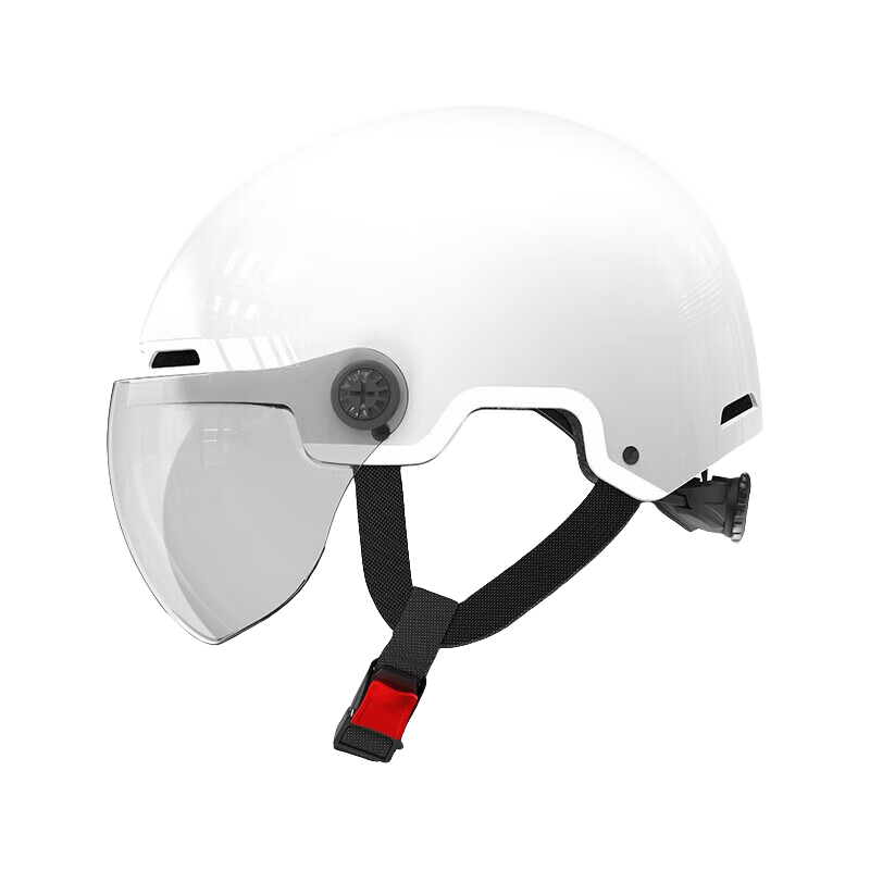 Xiaoan Electric Bicycle Helmet, 3C Certified, Summer Unisex Motorcycle Riding Half Helmet, Suitable for Electric Scooters And All Seasons, Safety Helmet, Pearl White 0811M, Head Circumference 54-58CM