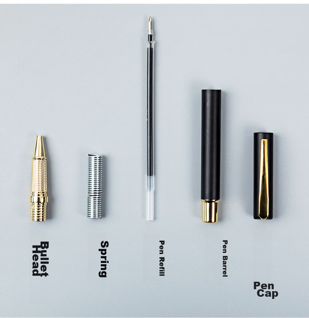 Longe [5-Pack] Business Gel Pens, 0.5mm Bullet Tip, Black Ink, Office Pens with Customizable Logo 9