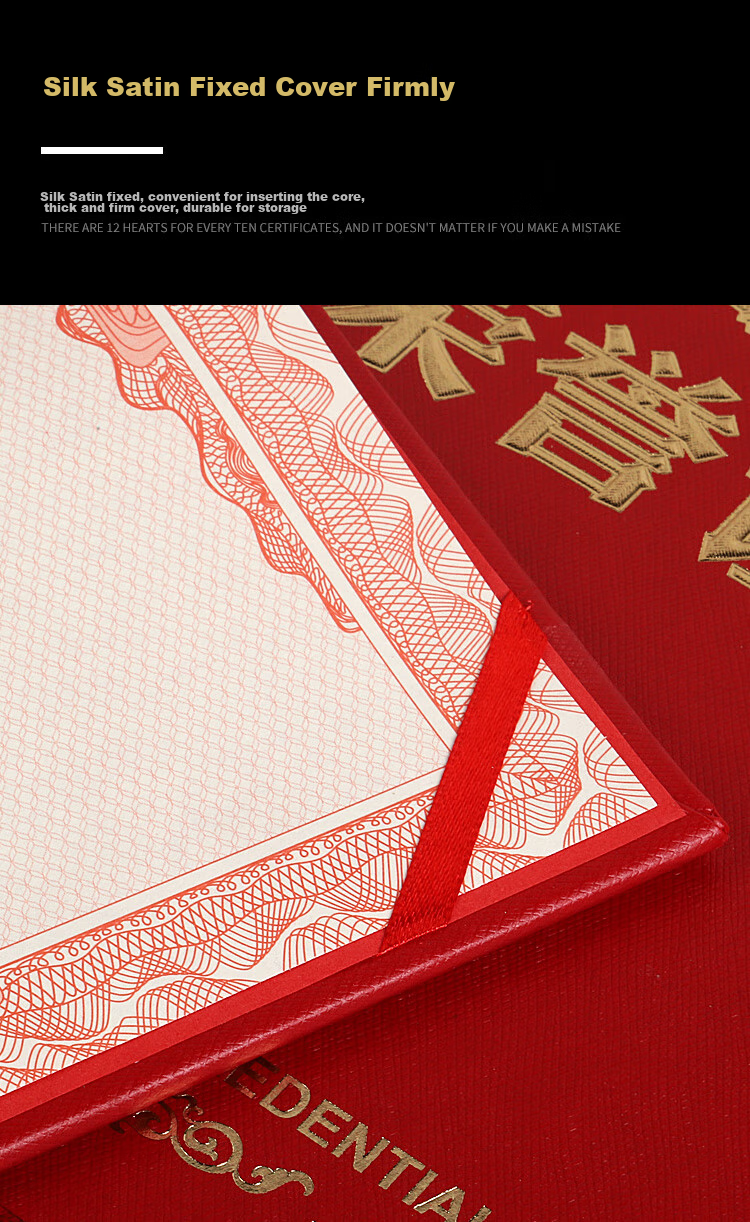 TANGO Office (TANGO) Single 8K Velvet Honor Certificate, Award Certificate Cover Customizable, Company Employee Recognition Award Certificate with 1 Inner Sheet Included 4