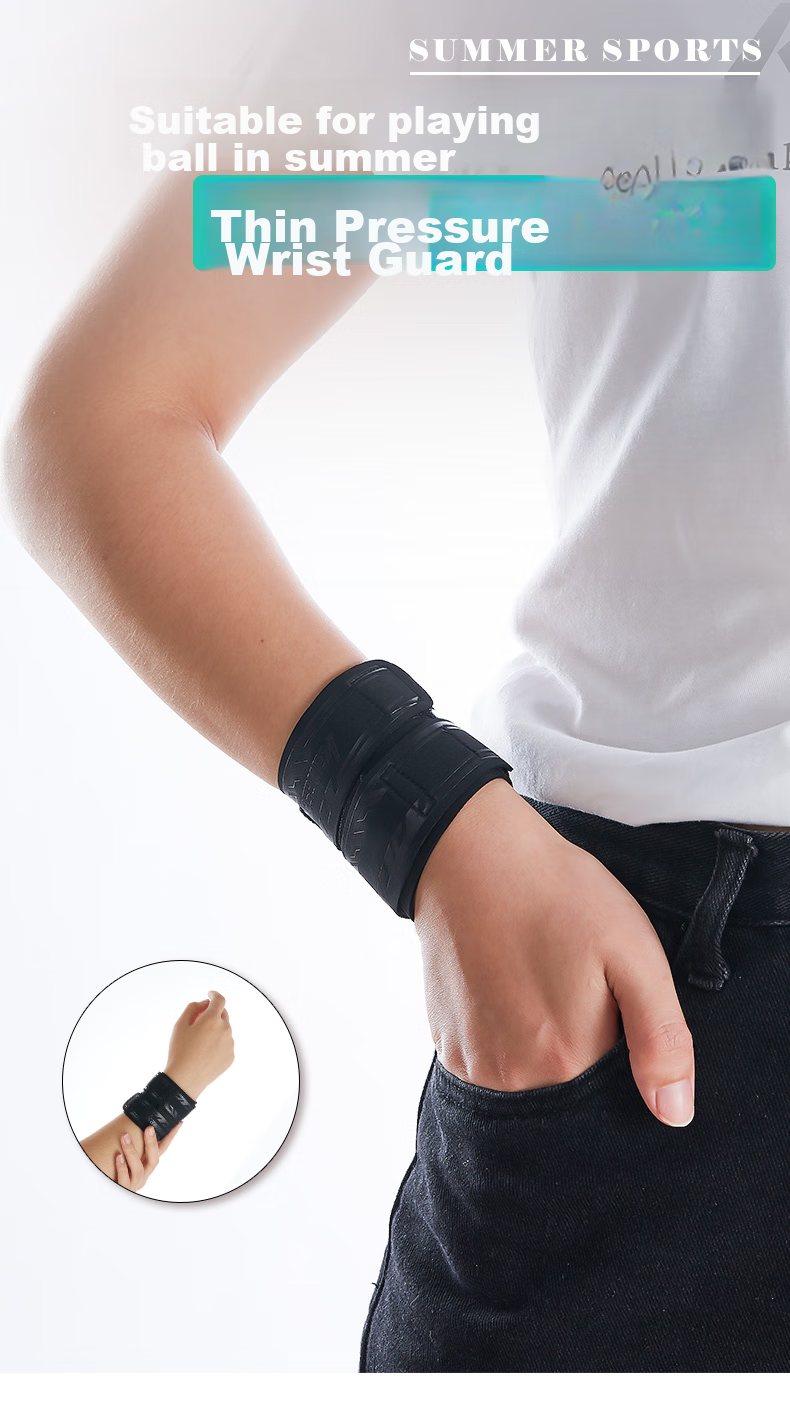 KAWASAKI Sports Wrist Guard for Men And Women, Fitness Basketball Wrist Protector, Badminton Protective Wrist Guard 3226D Black (Pack of Two) 1