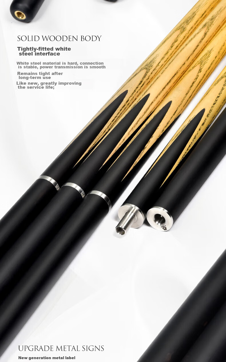 Aomi New Classic Pool Cue, Black 8 Snooker Cue Set, Black Eight Small Tip, 16 Color Ball Cue, Snooker Billiard Cue 12