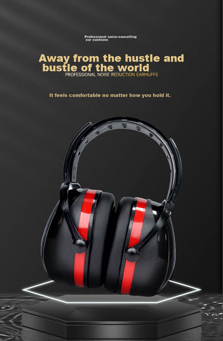Gongbaili Soundproof Earplugs, Industrial Noise Reduction Earmuffs, Silent Headphones for Shooting, 33dB Noise Reduction Efficiency 1