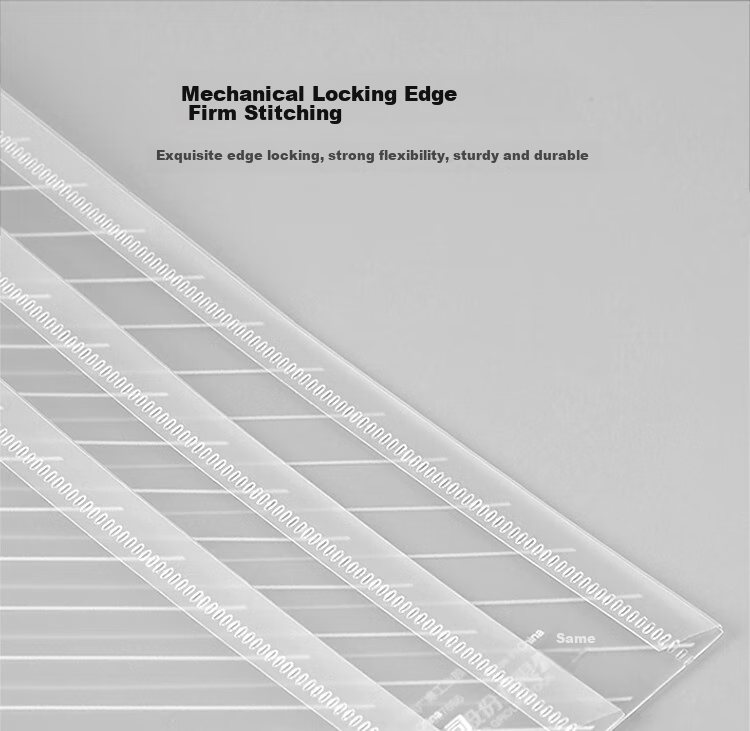 GuangBo 10-Pack A4 Button Closure Transparent Waterproof File Folders for Student Exam Papers, Subject Classification, Office Supplies, Striped Style A6320KA 12