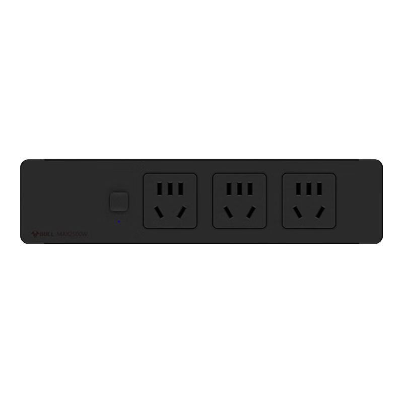 BULL Embedded Socket/power Strip/power Bar/power Strip/terminal Block/power Cord Block, Multifunctional Desktop/furniture, Black, 3 Outlets with Master Switch, 1.8 Meters, GNQ-Q1031H