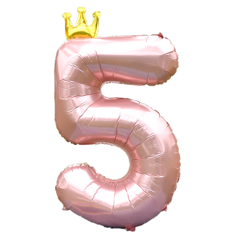 Duomeiyi Birthday Scene Decoration, Girl's Children's Birthday Number Balloons, 5-Year Atmosphere Props, Party Decorations, Pink