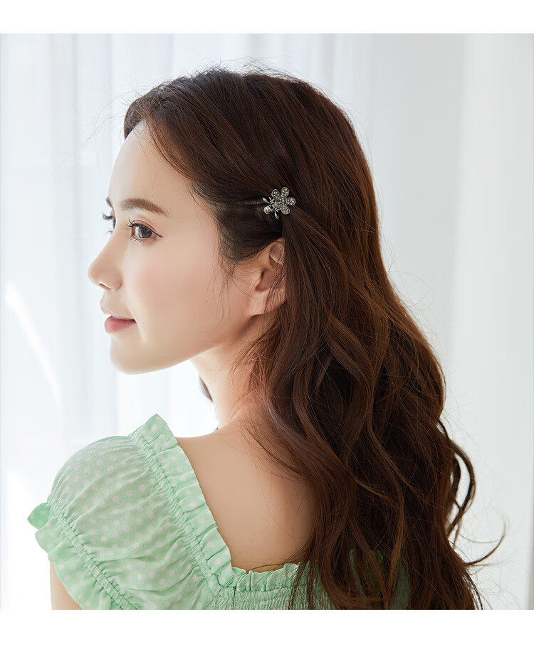 CHIMERA Hair Accessories, Korean-Style Compact Small Hair Claw, Rhinestone Flower Hair Clip, Versatile Simple Hairpin for Women, Mid-Autumn Festival Gift 7