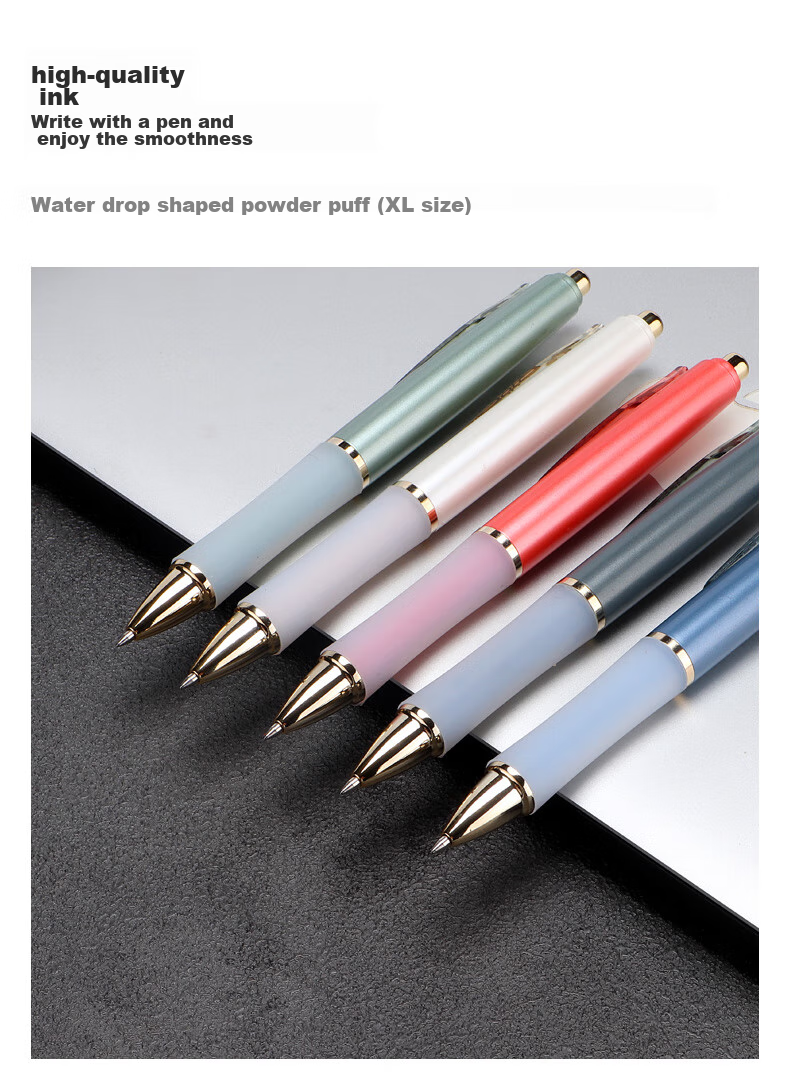 BAOKE PC3978 Premium Retractable Gel Pen 0.7mm Bullet Tip Signing Pen, Twilight Blue, Writing Black, Single Pe 3