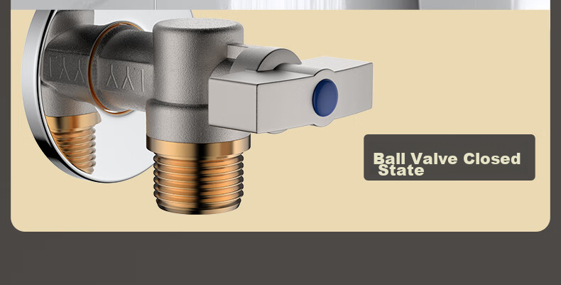 BSITN High-Flow Angle Valve Brass Core Gas Water Heater Ball Valve, 1/2 Inch, Figure-Eight Valve, Suitable for Both Cold And Hot Water, 2 Pieces, B705 14