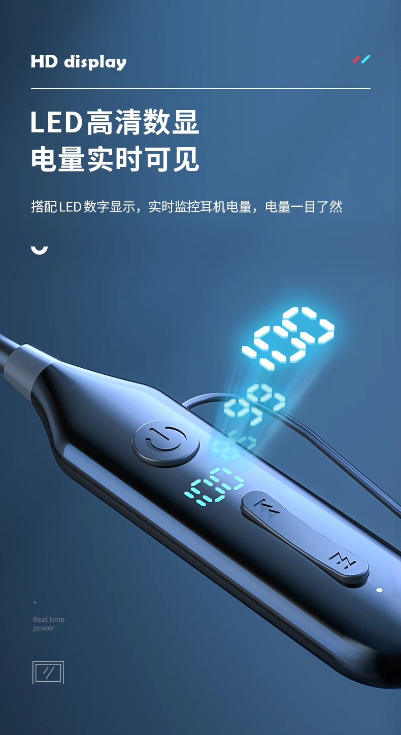 Newman C37 Bluetooth headset hanging neck wireless sports headset neck hanging semi-in-ear noise-cancelling music headset super long battery life large battery for Apple Huawei Xiaomi mobile phone Newman C37 Bluetooth headset hanging neck wireless sports headset neck hanging semi-in-ear noise-cancelling music headset super long battery life large battery for Apple Huawei Xiaomi mobile phone