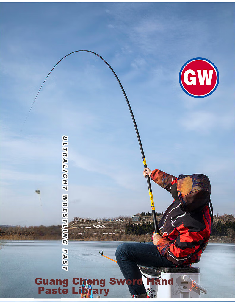 GW Jian Shou Lake Ku Chang Rod, 10 Meters Fishing Pole, Ultra-Light And Ultra-Hard Carbon Fiber, Platform Fishing Rod, Groundbait Rod, Hand Rod, Fishing Pole 14