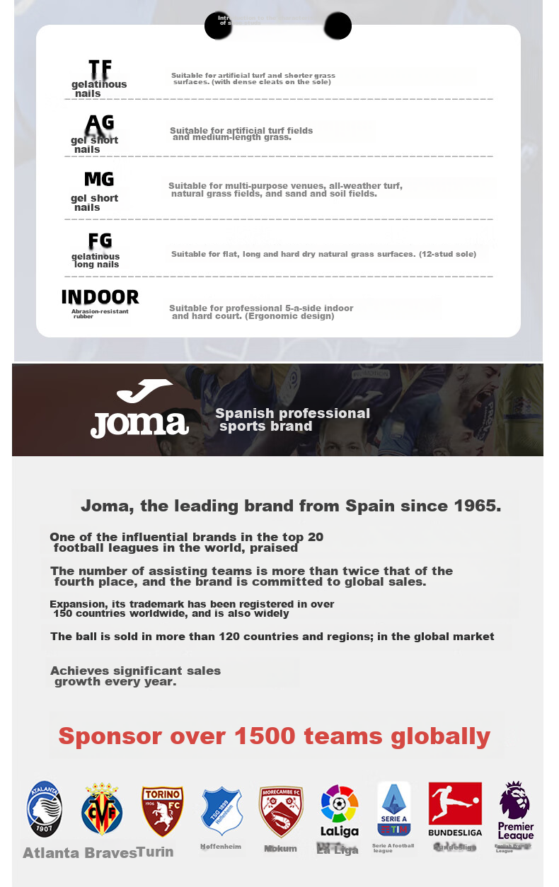 JOMA Children's Soccer Shoes for Boys And Girls, Youth Students MG Short Studs Breathable Football Training Shoes, Orange, Size 37 20