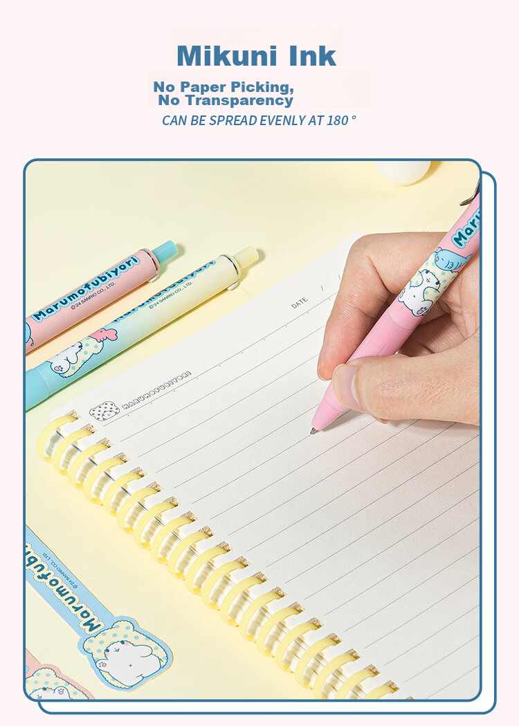 GuangBo &Sanrio Push-Button Blind Box Gel Pen, Black 0.5mm Smooth ST Tip Exam Pen Writing Pen Signature Pen 1 Piece Limited Plush Bear Stationery Gift SL94301 5