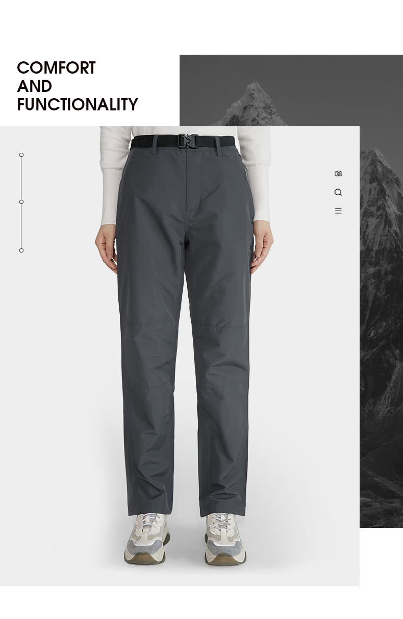 CAMEL Outdoor Hiking Pants for Women, Autumn Windproof And Warm Cargo Trousers, Couple's Casual Pants for Men A1W146120 9