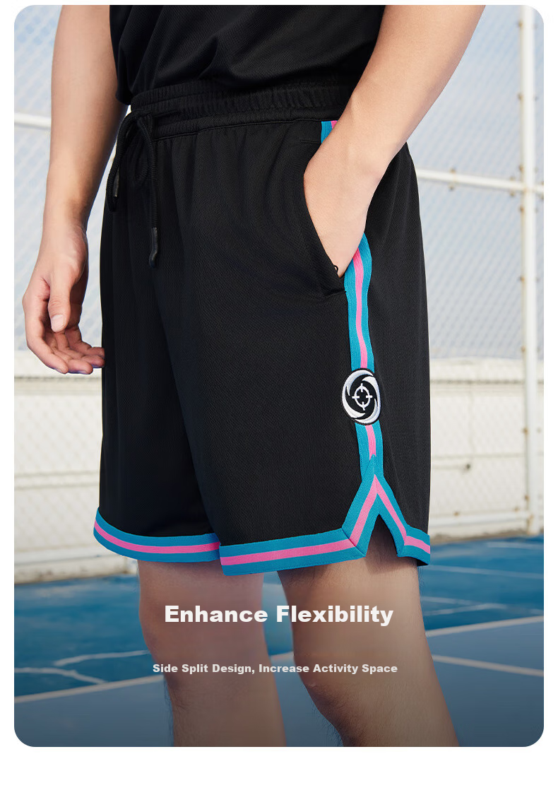 RIGORER Men's Sports Shorts, American Basketball Knee-Length Shorts, Summer Training Breathable Casual Sports Pants 6