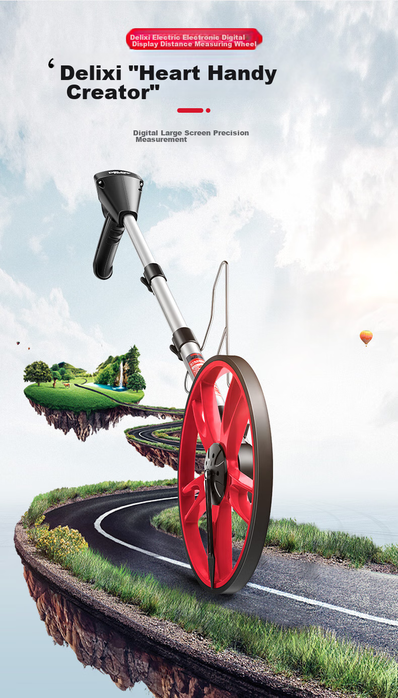 DELIXI ELECTRIC Mechanical Measuring Wheel, Ruler-Type Distance Meter, Roller-Type Household Measuring Wheel, 100CM 3