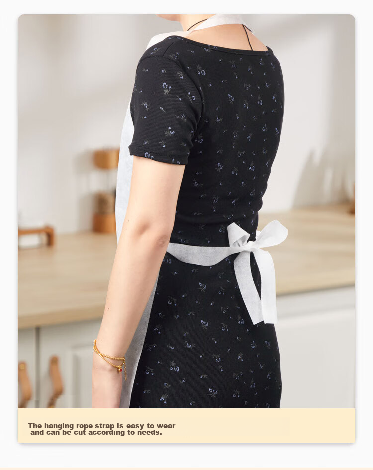 LANZIRAN Disposable Non-Woven Apron for Children And Adults, Hot Pot Oil-Proof Waterproof Bib, Pack of 30 12